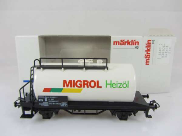 Märklin Basis 4440 Kesselwagen Migrol Heizöl SBB SOMO mit Verpackung