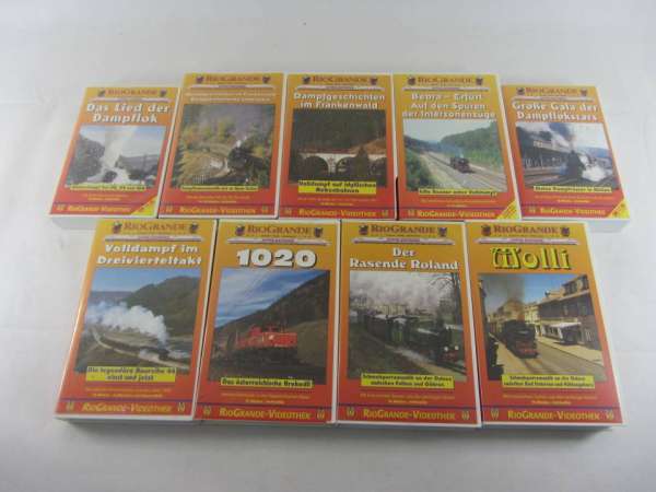 Eisenbahn Video 9 VHS-Kasetten, Riogrande Videothek (II), gebraucht
