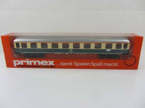 Primex 4197 Blech-Personenwagen D-Zug-Wagen der DB blau-beige, (ungeöffnet) neuwertiger Zustand mit