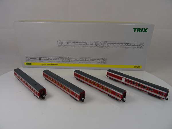 Trix 15902 Wagen-Set &quot;Gand-Comfort-Wagen&quot; der SNCF, 4-teilig, OVP,M 1:160
