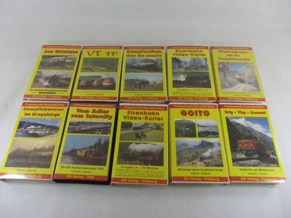 Eisenbahn Video 10 VHS-Kasetten, EK-Eisenbahn-Videothek (III), gebraucht