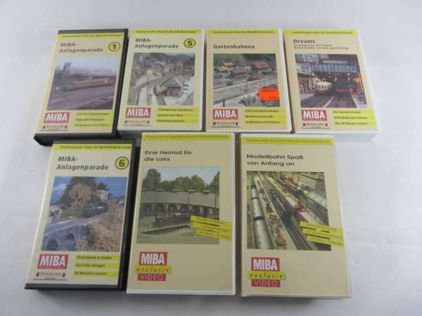 Eisenbahn Video 7 VHS-Kasetten, verschiedene MIBA, gebraucht