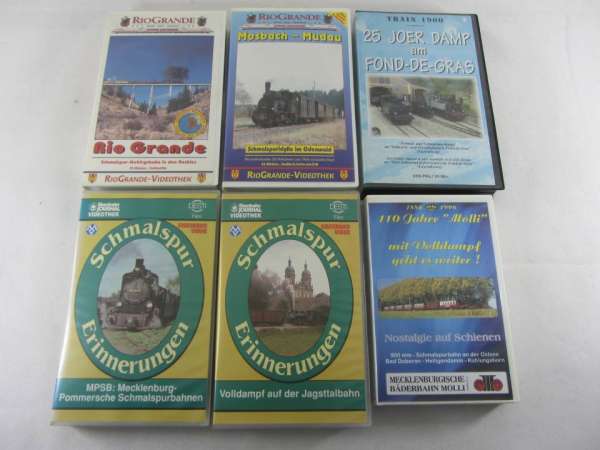 Eisenbahn Video 6 VHS-Kasetten, verschiedene Eisenbahnen, gebraucht