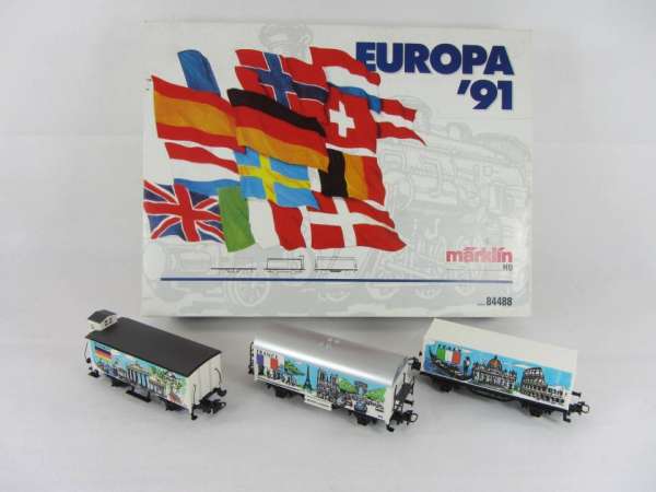 Märklin Wagenset &quot;Europa 1991&quot; 3 Wagen neuwertig und mit OVP