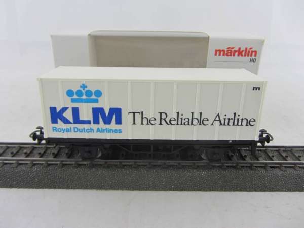 Märklin Basis 4481 Containerwagen KLM Airline Neu und mit Verpackung