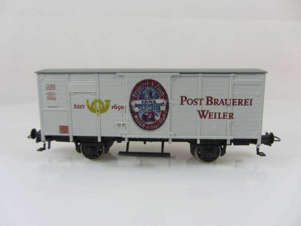 Basis ROCO Bierwagen G10 mit Beschriftung Postbrauerei Weiler, ohne Verpackung