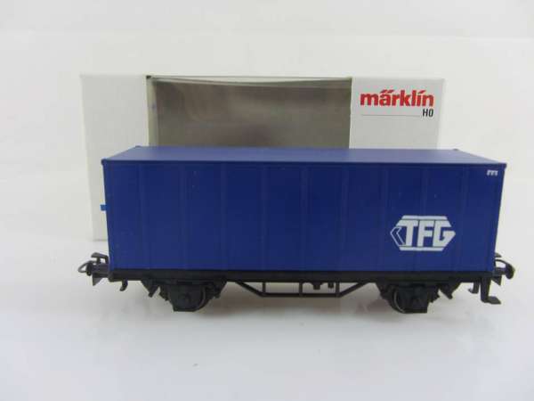Märklin Basis 4481 Containerwagen TFG blau, neuwertig mit OVP