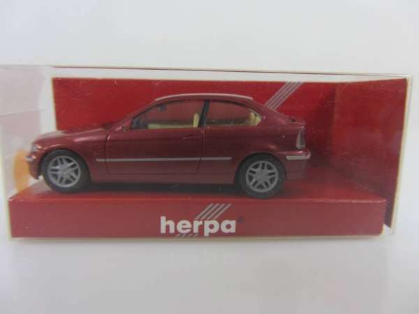 HERPA 33015 1:87 BMW 3er Compact weinrot-met neu mit OVP