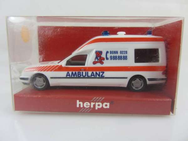 HERPA 44578 1:87 MB Binz KTW Ambulanz Bonn neu mit OVP