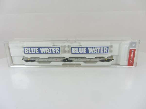 Fleischmann 825326K AAE Doppel-Containertragwagen BLUE WATER,Neu,OVP,M 1:160,